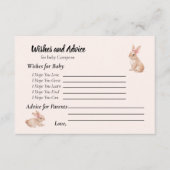 Soft Bunny Wishes & Advice Card Design エンクロージャーカード (正面)