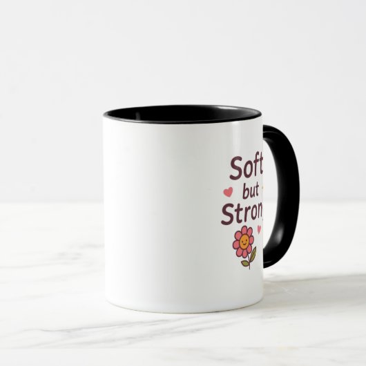 Soft but Strong – Cute Pastel Flower Mug マグカップ (正面右)