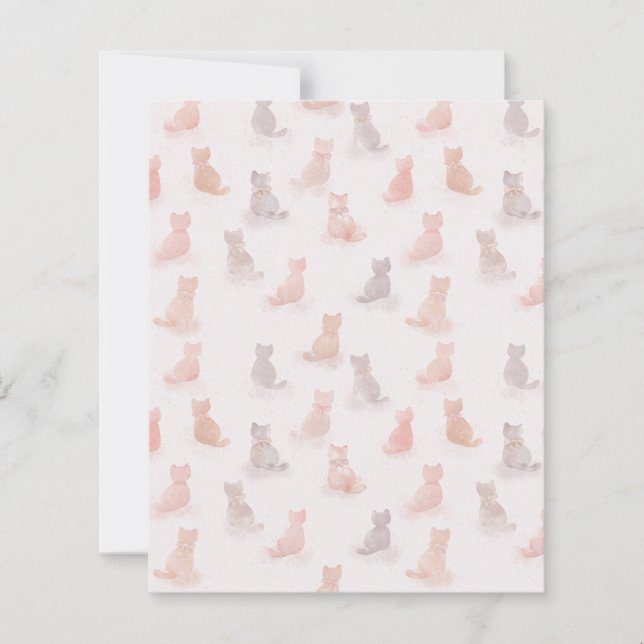 Soft Cat Pattern Paper Sheet (正面)