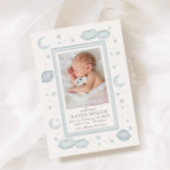 Soft Celestial Birth Announcement 招待状