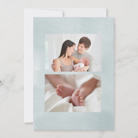 Soft Celestial Birth Announcement 招待状 (裏面)