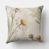 Soft Chamomile Meadow Watercolor クッション (裏面)