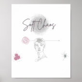 Soft Chaos _Minimal Line Art Poster  ポスター (正面)