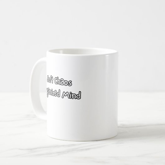 soft chaos organized mind コーヒーマグカップ (正面左)