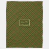 Soft Checkered Blanket Custom Name Fall Keepsake フリースブランケット (正面)