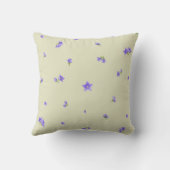 Soft Citron Japanese Balloon Flower Floral Pattern クッション (裏面)