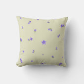 Soft Citron Japanese Balloon Flower Floral Pattern クッション (正面)