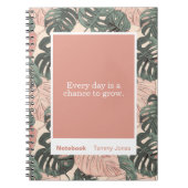 Soft Clay Monstera Block Quote Classic Notebook ノートブック (正面)