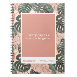 Soft Clay Monstera Block Quote Classic Notebook ノートブック