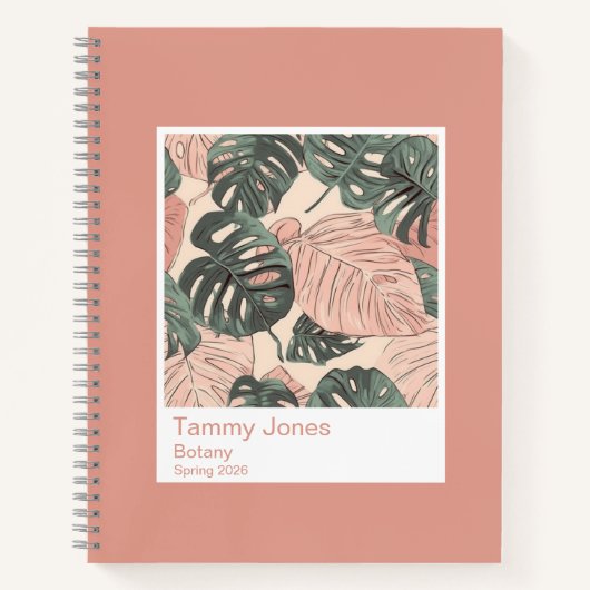 Soft Clay Monstera Photo Swatch Large ノートブック (正面)