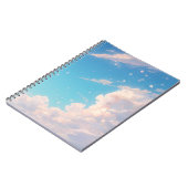 Soft Cloud Notebook, Pastel Sky Journal, Blue Sky ノートブック (左側)