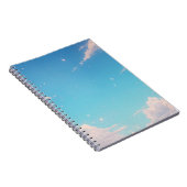 Soft Cloud Notebook, Pastel Sky Journal, Blue Sky  ノートブック (右側)