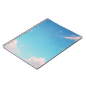 Soft Cloud Notebook, Pastel Sky Journal, Blue Sky  ノートブック (左側)