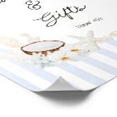 Soft Coastal Bridal Shower Cards & Gifts ポスター (角)