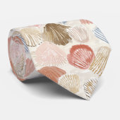 Soft Coastal Seashell Beach Pattern ネクタイ (ロール)