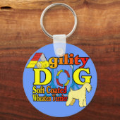Soft_Coated_Wheaten_Terrier_Agility キーホルダー (正面)