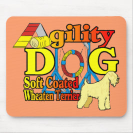 Soft_Coated_Wheaten_Terrier_Agility マウスパッド