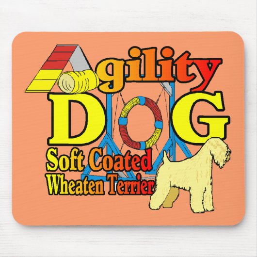 Soft_Coated_Wheaten_Terrier_Agility マウスパッド (正面)