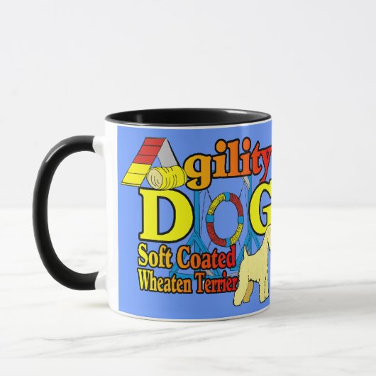Soft_Coated_Wheaten_Terrier_Agility マグカップ (左)