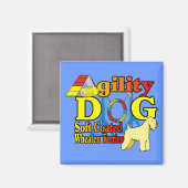 Soft_Coated_Wheaten_Terrier_Agility マグネット (正面/裏面)