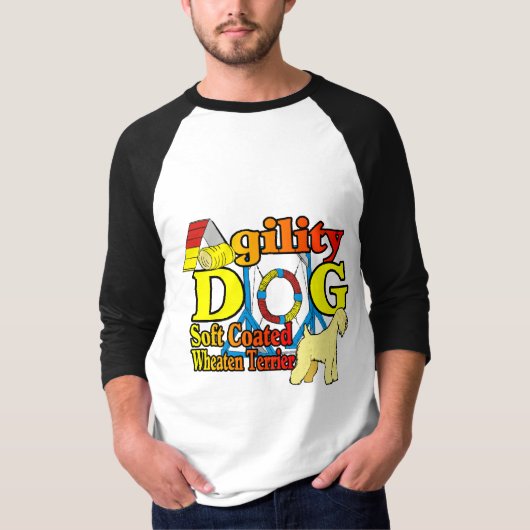 Soft_Coated_Wheaten_Terrier_Agility Tシャツ (正面)