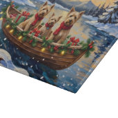 Soft Coated Wheaten Terrier Christmas Boat Holiday カッティングボード (角)