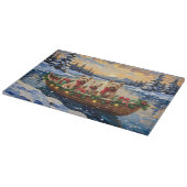 Soft Coated Wheaten Terrier Christmas Boat Holiday カッティングボード (角)