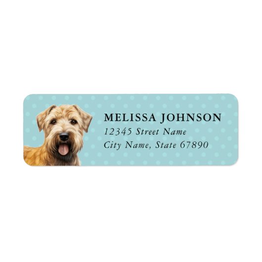 Soft Coated Wheaten Terrier Return Address Labels ラベル (正面)