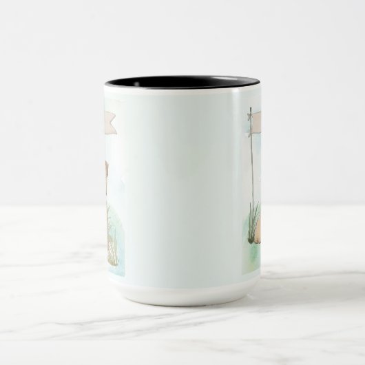 Soft Coated Wheaten Terrier Watercolor Personalize マグカップ (中央)