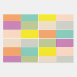 Soft Color Checkerboard ラッピングペーパーシート