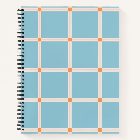 Soft Color Grid Pattern with Warm Accent Minimal ノートブック (正面)