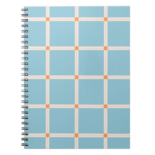 Soft Color Grid Pattern with Warm Accent Minimal ノートブック (正面)