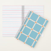 Soft Color Grid Pattern with Warm Accent Minimal ノートブック (内側)