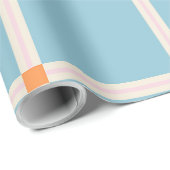 Soft Color Grid Pattern with Warm Accent Minimal ラッピングペーパー (ロールコーナー)