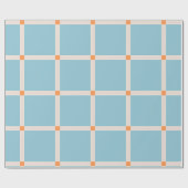 Soft Color Grid Pattern with Warm Accent Minimal ラッピングペーパー (フラット)