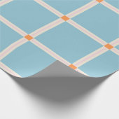 Soft Color Grid Pattern with Warm Accent Minimal ラッピングペーパー (角)