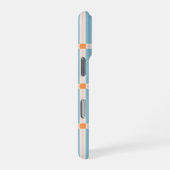 Soft Color Grid Pattern with Warm Accent Minimal iPhoneケース (右側面)