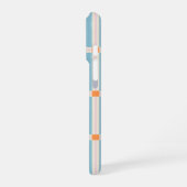 Soft Color Grid Pattern with Warm Accent Minimal iPhoneケース (左側面)