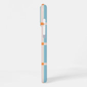 Soft Color Grid Pattern with Warm Accent Minimal iPhoneケース (左側面)