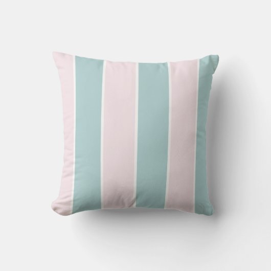 Soft Color Vertical Stripe Pattern Design クッション (正面)