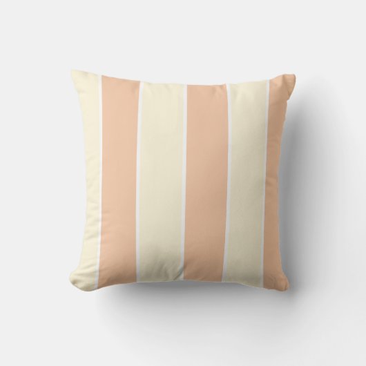 Soft Color Vertical Stripe Pattern Design クッション (正面)