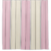 Soft Color Vertical Stripe Pattern Design シャワーカーテン (正面)