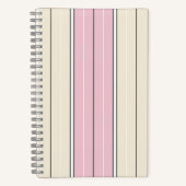Soft Color Vertical Stripe Pattern Design ノートブック (正面)