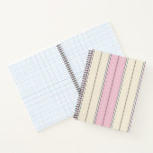 Soft Color Vertical Stripe Pattern Design ノートブック (内部)