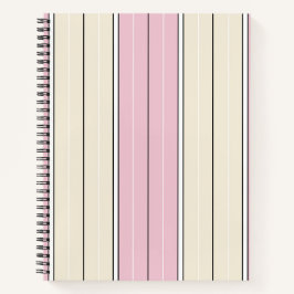 Soft Color Vertical Stripe Pattern Design ノートブック