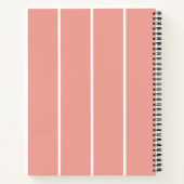 Soft Color Vertical Stripe Pattern Design ノートブック (裏面)