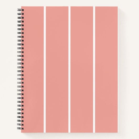 Soft Color Vertical Stripe Pattern Design ノートブック (正面)