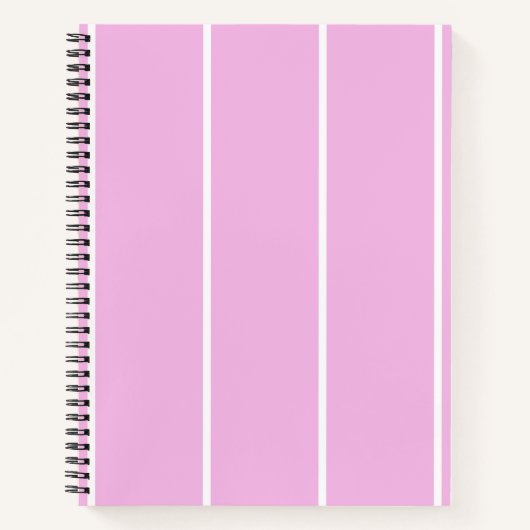 Soft Color Vertical Stripe Pattern Design ノートブック (正面)