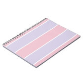 Soft Color Vertical Stripe Pattern Design ノートブック (左側)