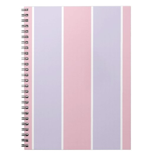 Soft Color Vertical Stripe Pattern Design ノートブック (正面)